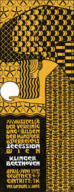 Poster design by Alfred Roller, catalogue on the XIVth exhibition 1902. Foto: Secession