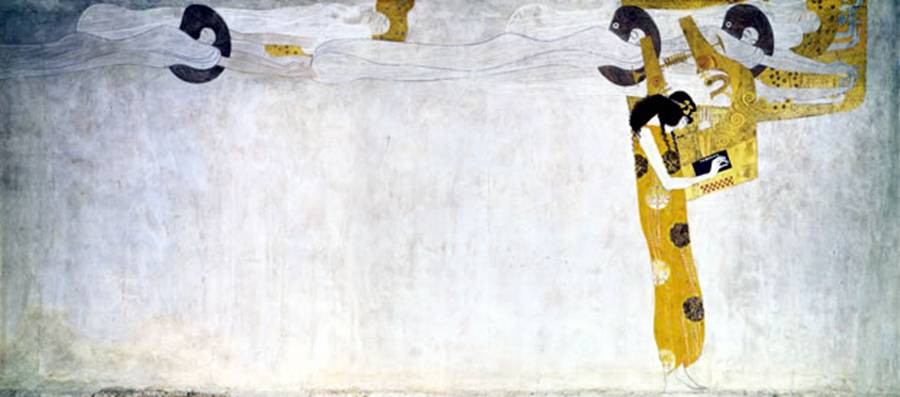 Gustav Klimt, Beethoven Frieze:  Floating Genii, Poetry