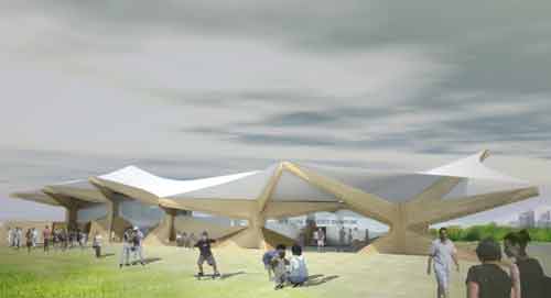 挪威馆外部效果图